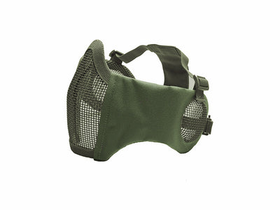 ASG Metal mesh mask with cheek pads and ear protection, OD Green-STRIKE SYSTEMS-