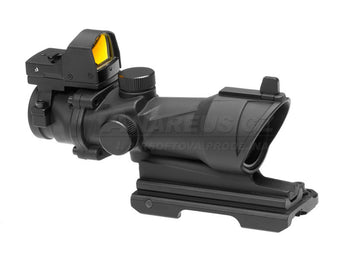 Cannocchiale a ingrandimento fisso Aim-O ACOG 4x32 con Red Dot — Nero-Aim-O-