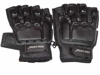 Armour half-finger leather gloves-STRIKE SYSTEMS-M-
