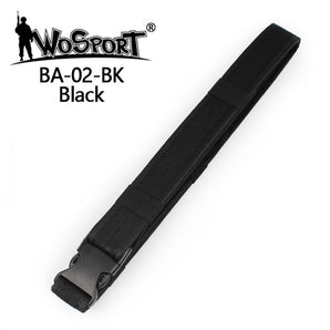 Cinturone Wosport BA02 Ordinary Buckle Belt — Nero-Wosport-
