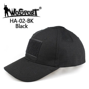 Camouflage Baseball Cap - Black-Wosport-