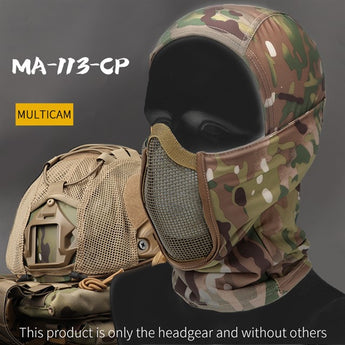Shadow Balaclava with Steel Half Fighter Face Mask - MC-Wosport-