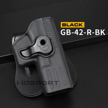 WST Belt Holster Glock, Right Hand - Black-Wosport-