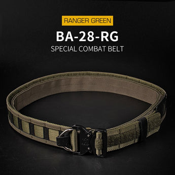 Cinturone Wosport Special Ops Shooting Belt MOLLE — Ranger Green-Wosport-