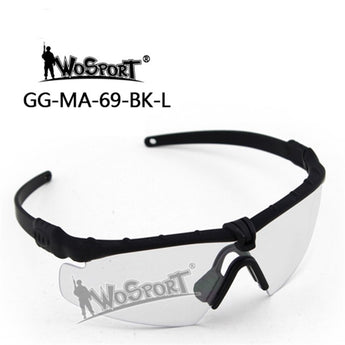 Shooting Safety Goggles MA-69, Black, Clear-Wosport-