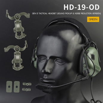 Protezioni acustiche Wosport Active Headset Gen5 Plus FAST — Verde OD-Wosport-