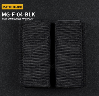FAST Type Double 9mm Magazine Pouch - Black-Wosport-