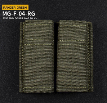 FAST Type Double 9mm Magazine Pouch - Ranger Green-Wosport-
