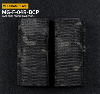 FAST Type Double 9mm Magazine Pouch - MC Black-Wosport-