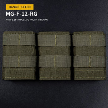 FAST Type Triple 5.56 Magazine Pouch (Medium) - Ranger Green-Wosport-