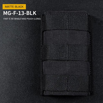 FAST Type Single 5.56 Magazine Pouch (Long) - Black-Wosport-