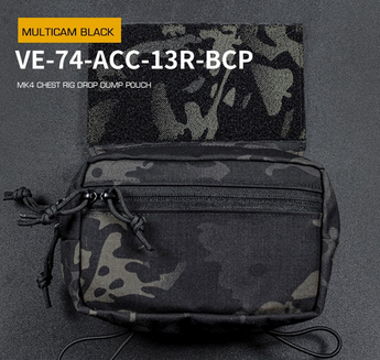 MK4 Chest Rig Drop Dump Pouch - MC Black-Wosport-
