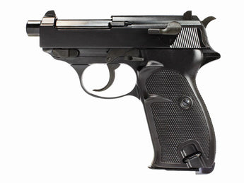 Pistola softair WE P38K con silenziatore — Nero-WE-
