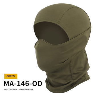 Balaclava with rubber protective mask WST 2.0 - Green-Wosport-