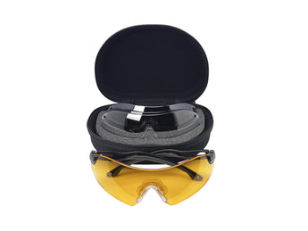 STRIKE Drop Zone Glasses, Set with 4 Lenses H2X Anti-Fog - Black-STRIKE SYSTEMS-