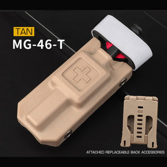 WST Molle Plastic Pouch and CAT Tourniquet (Dummy), Set - Tan-Wosport-