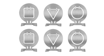 WST Set of Steel Targets 10 x 9 cm, 6 pcs - Silver-Wosport-