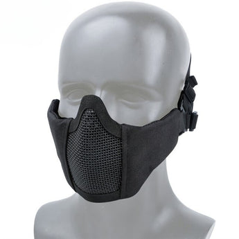 Maschera protettiva Wosport Mini Steel Mesh — Nera-Wosport-