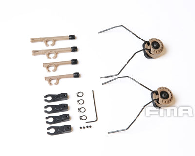 FMA Headphone Universal Modular FARA OTH Attach ARC Rail Kit - Tan-FMA-