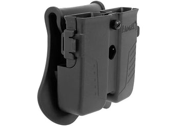 AMOMAX Universal Double Pistol Magazine Pouch - Black-AMOMAX-