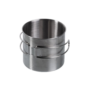 Tazza Miltec Stainless Steel Mug con manico pieghevole — Argento