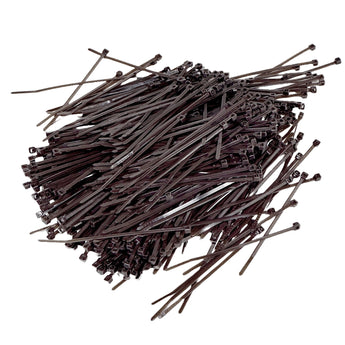 KMCS Cable Zip Ties Set, 500 Pcs - Brown-Kicking Mustang-