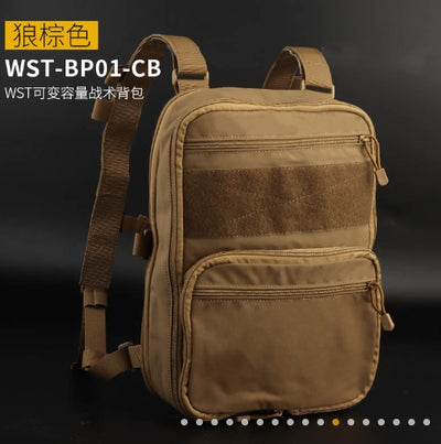 WST MOLLE Tactical FLAT Backpack - Coyote Brown-Wosport-