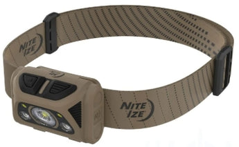 NITE IZE RADIANT(R) RH2(TM) Rechargeable Headlamp PowerSwitch(TM) Bushcraft - Black / Brown-NITE IZE-