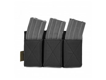 WAS Triple Elastic M4 / AR15 Rifle Magazine MOLLE Pouch – Black-Warrior Assault Systems-