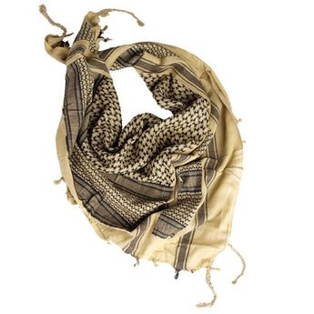 Kefiah Miltec Palestine / Shemagh 110x110 cm — Tan / Black