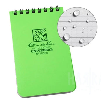 Wasserfestes Notizbuch „Rite in the Rain Pocket Notebook“ – Fluoreszierendes Grün