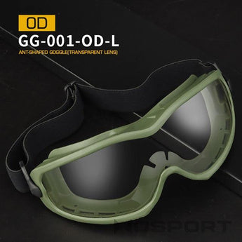 Ant-shaped Goggles - Olive Green, Clear-Wosport-