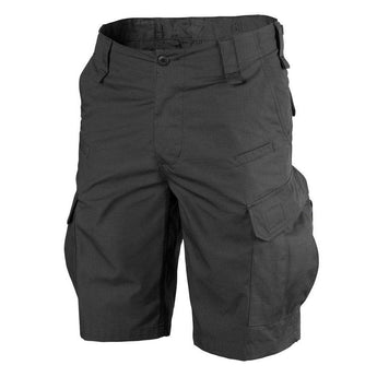 CPU Shorts - PolyCotton Ripstop - Black-HELIKON-XS-