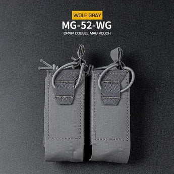 DPMP Molle Double 9mm Magazine Pouch - Grey-Wosport-