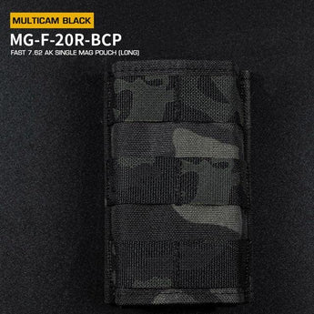 Tasca portacaricatori Wosport FAST Type Single 7.62 per AK — MC Black-Wosport-