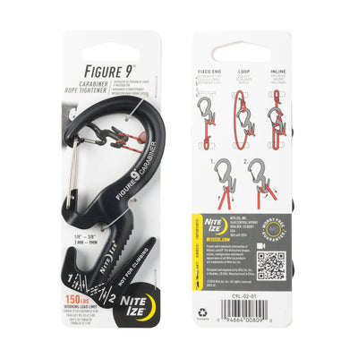 FIGURE 9 CARABINER ROPE TIGHTENER in metal color - large L-NITE IZE-