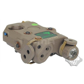 Torcia tattica FMA AN-PEQ-15 Upgrade — luce bianca, laser verde e IR — Tan-FMA-