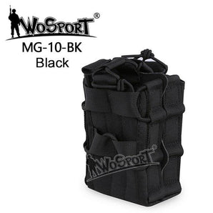 Tasca portacaricatori Wosport doppio M4 MOLLE — Nero-Wosport-