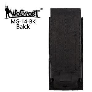Tasca portacaricatori Wosport MOLLE singolo M4 — Nero-Wosport-