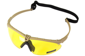 Nuprol Glasses BATTLE PRO'S - Tan Frame / Yellow Lense w/Insert-Nuprol-