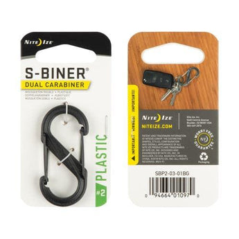 Moschettone Nite Ize S-Biner Plastic Dual Carabiner #2 — Nero-NITE IZE-