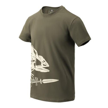 T-Shirt (Full Body Skeleton) - Olive Green-HELIKON-S-