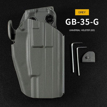 Universal belt holster GB35 Full size (Glock 17, P226, M92F) - Grey-Wosport-