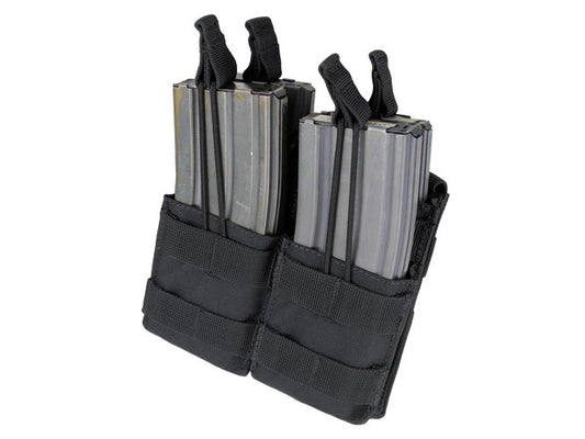 Double Stacker Open-Top M4 Mag Pouch Black