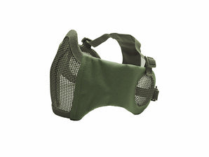 ASG Metal mesh mask with cheek pads and ear protection, OD Green-STRIKE SYSTEMS-