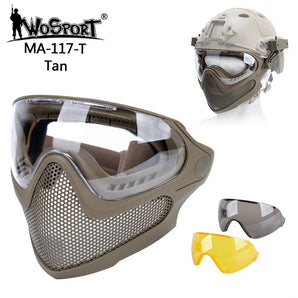 Pilot Mask (Steel mesh version) - TAN-Wosport-
