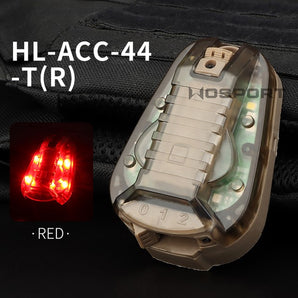 Luce segnale elmetto Wosport WST — Tan (luce rossa)-Wosport-