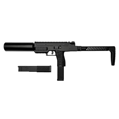 Mitraglietta softair VORSK VMP-1X GBB con silenziatore — Nero-VORSK-