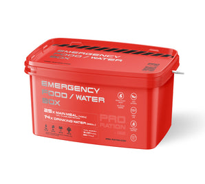 Pro Ration Emergency Food/Water BOX (25 servings)-Adventure Menu-