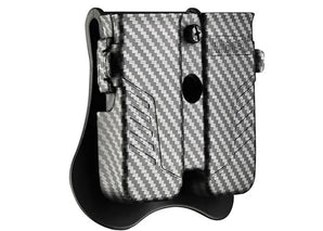 AMOMAX Universal Double Pistol Magazine Pouch - Carbon-AMOMAX-